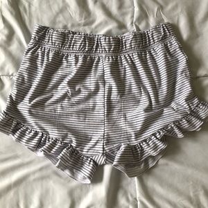 Stripe ruffle shorts